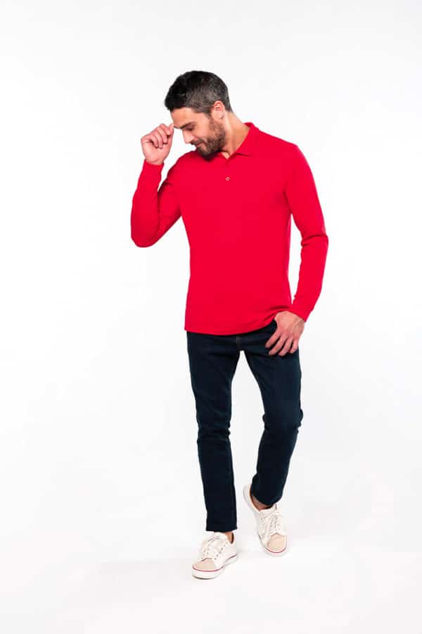 Polo Homme manches longues - Broderie - Marquage textile