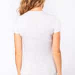 T-Shirt femme col V - Broderie - Marquage textile